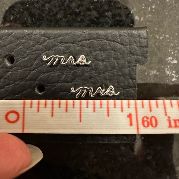 14k white gold friction post with back Mrs. Stud earrings - Picture 6 of 8